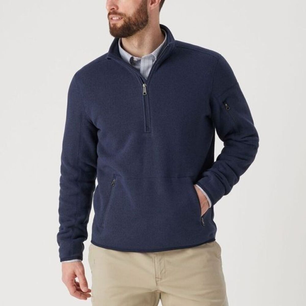 Duluth Trading Co. Sweater Fleece Quarter Zip Mock Size L